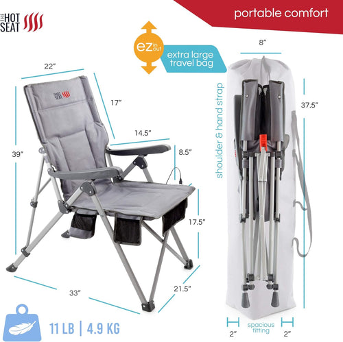 Heated Portable Camping Chair - Pop Design Products
