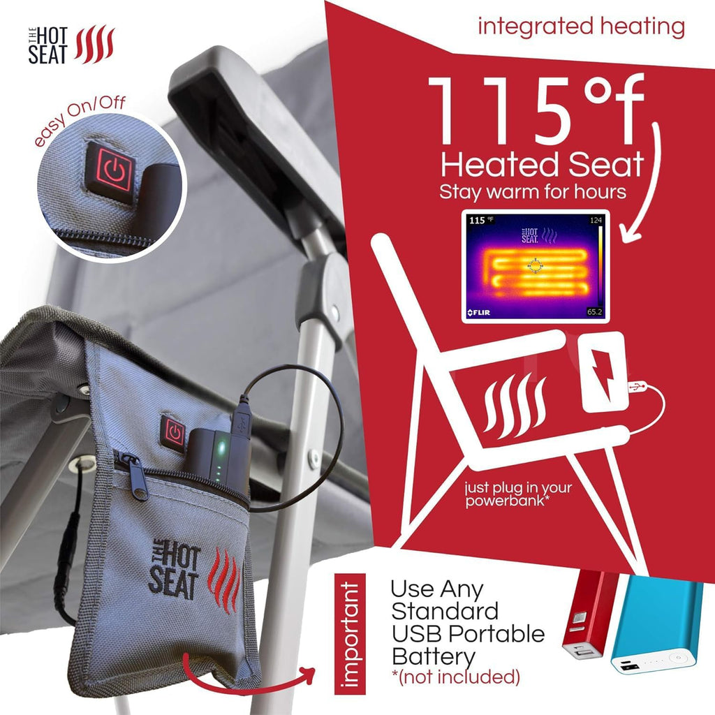 Heated Portable Camping Chair - Pop Design Products
