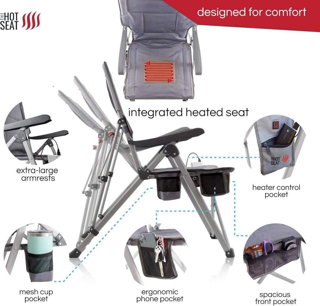 Heated Portable Camping Chair - Pop Design Products