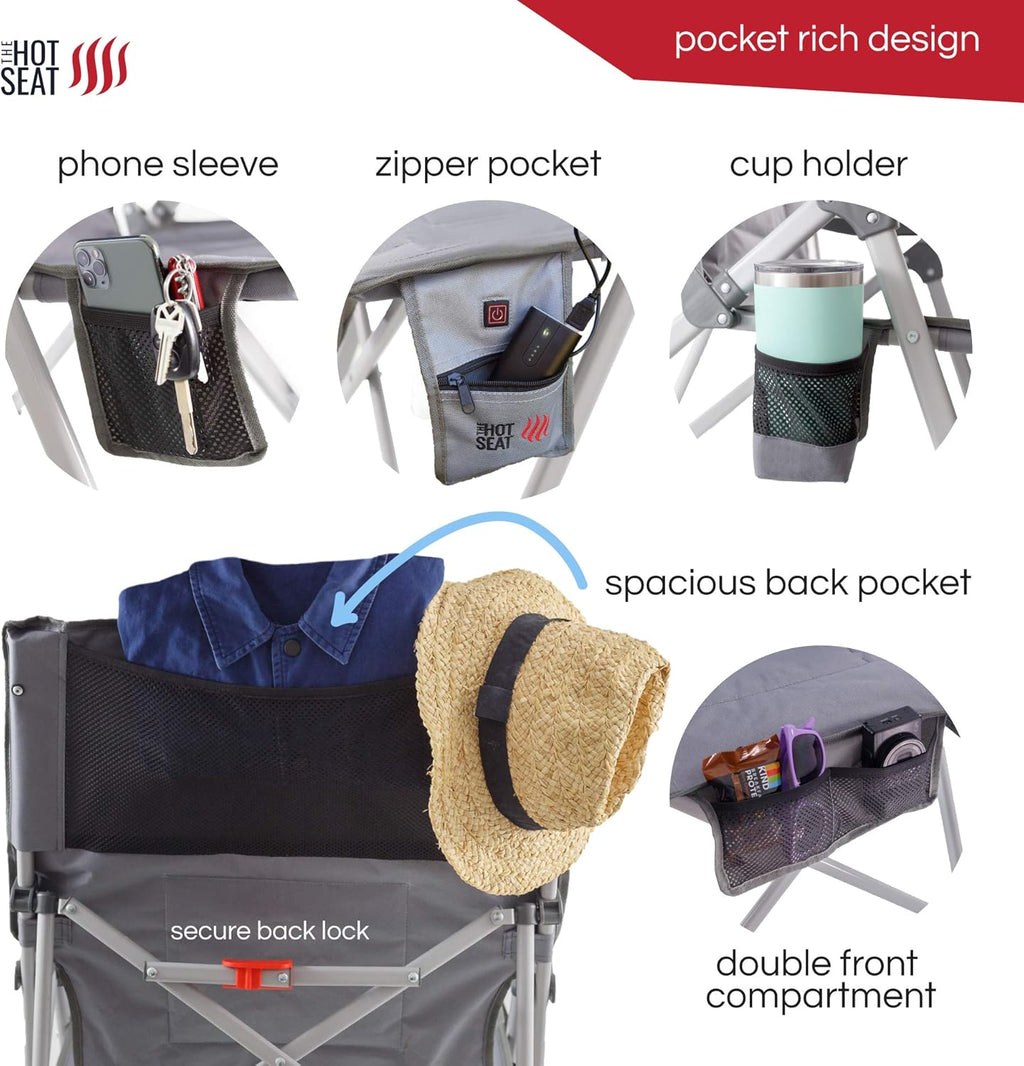 Heated Portable Camping Chair - Pop Design Products