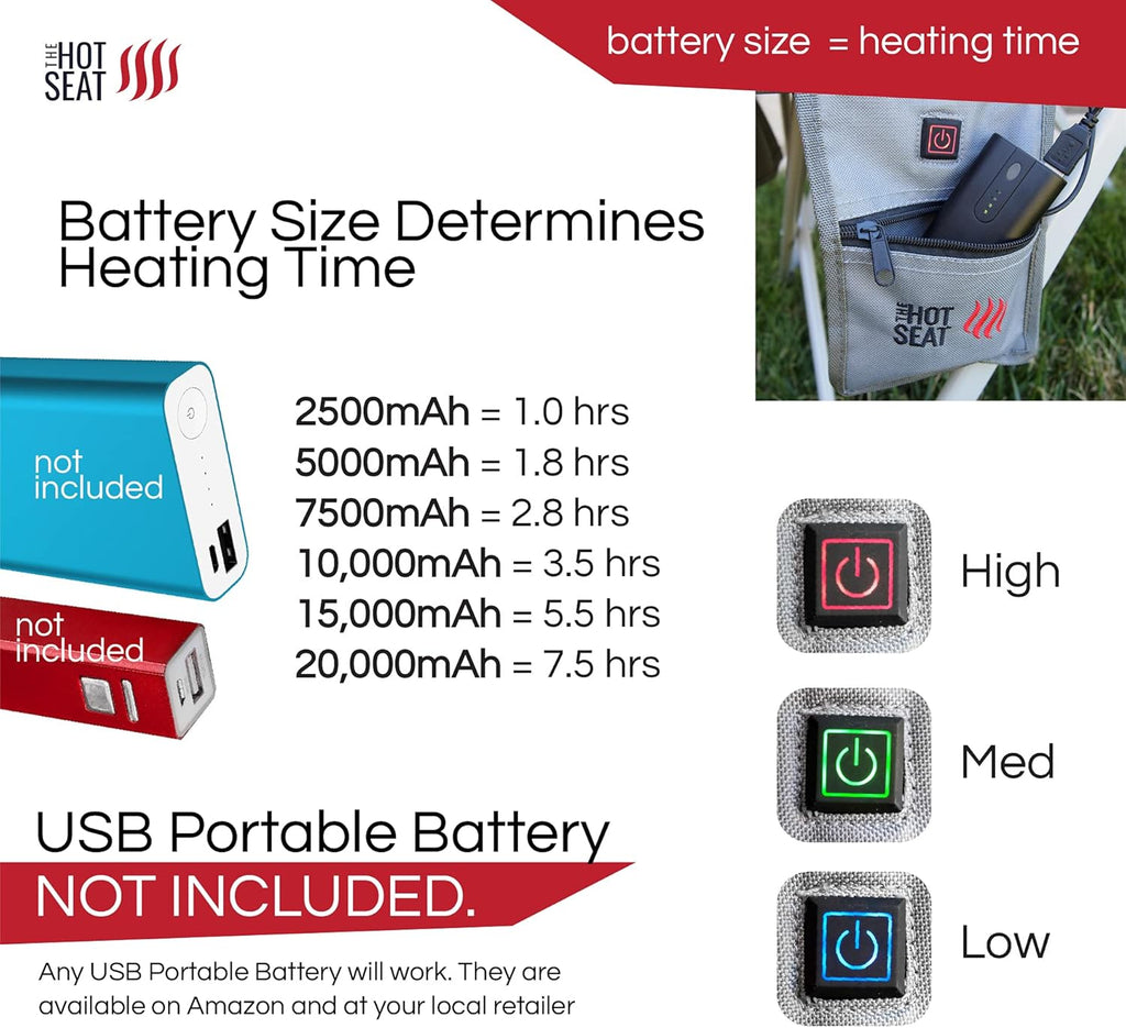 Heated Portable Camping Chair - Pop Design Products