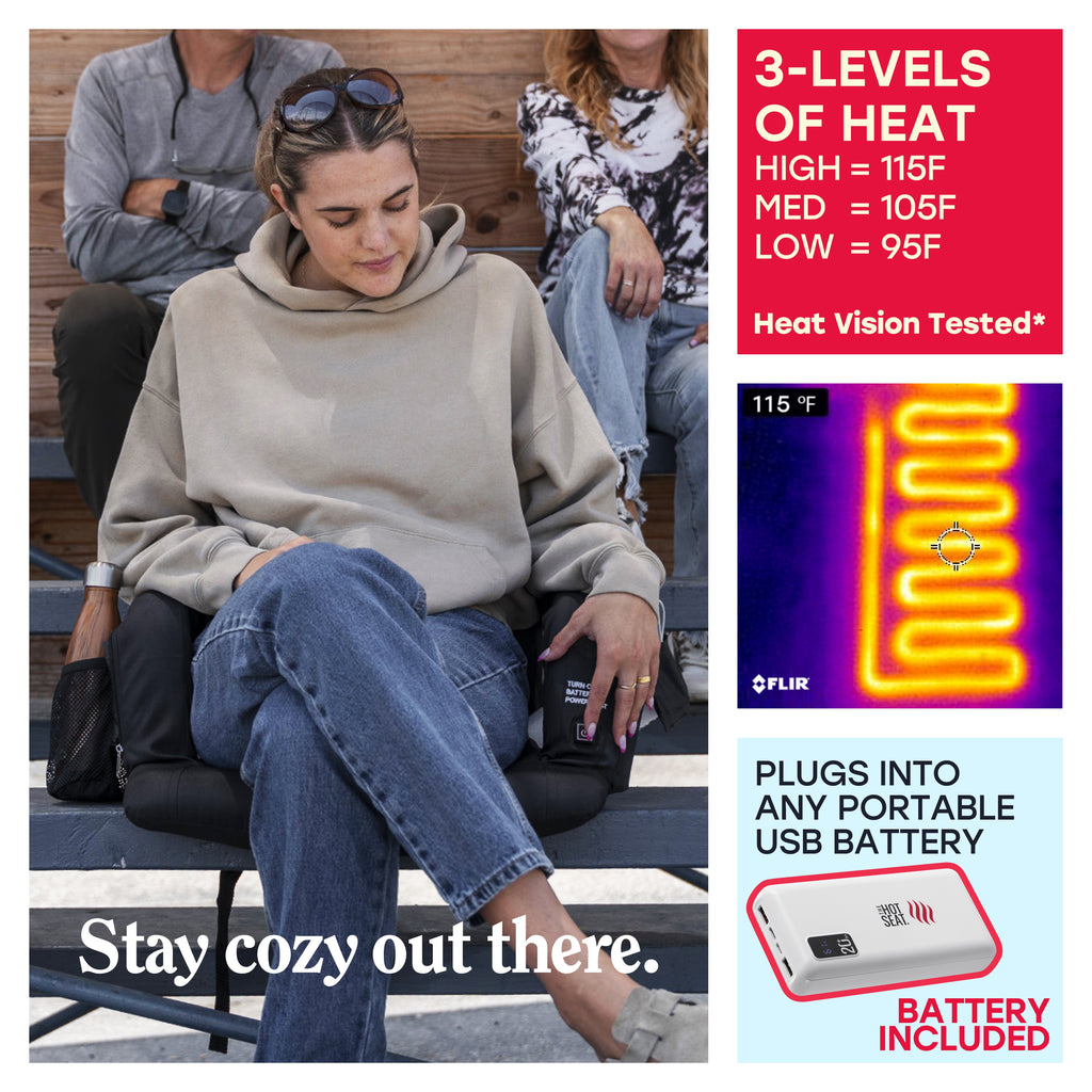 The Original Hot Seat, Dual Heated Bleacher Chair - Pop Design Products