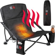 Heated Lightweight Folding Low Beach Chair