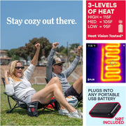 Heated Lightweight Folding Low Beach Chair