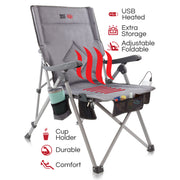 Heated Portable Camping Chair