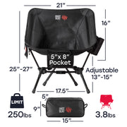 Heated Ultralight Compact Outdoor Chair