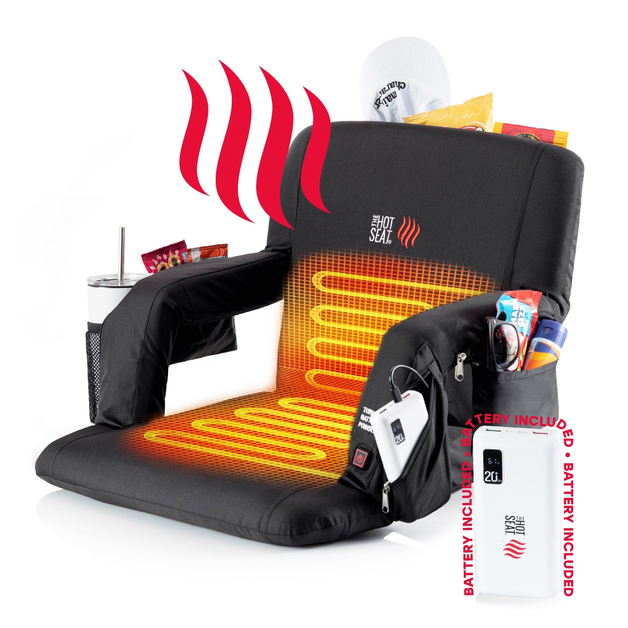 The Original Hot Seat, Dual Heated Bleacher Chair - Pop Design Products